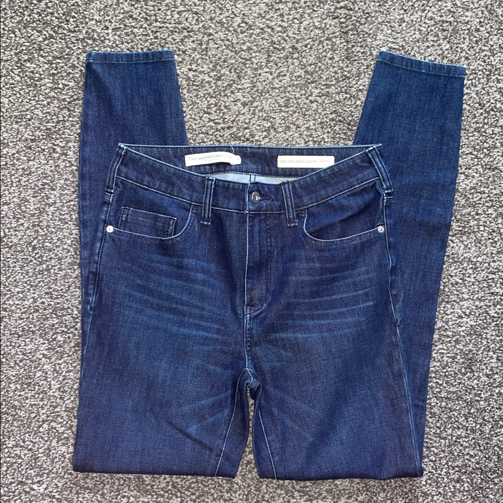 Pilcro By Anthropologie Jeans Leggings High Rise Skinny Dark Wash Size 28T